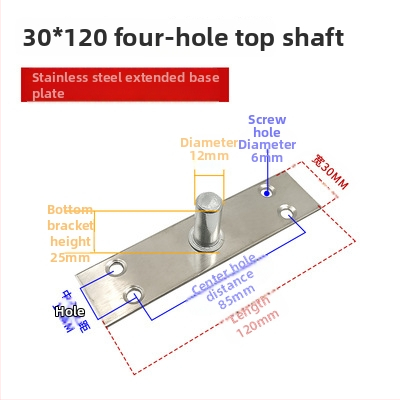 Set podových pružín pre rámové sklenené dvere: horná osová platňa, pevný náhon, horný T-typ jadro; Materiál: 304/201 nerezová oceľ alebo galvanizovaná oceľ; Štýl: moderný minimalizmus