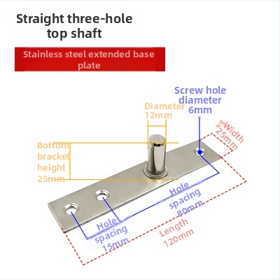 Set podových pružín pre rámové sklenené dvere: horná osová platňa, pevný náhon, horný T-typ jadro; Materiál: 304/201 nerezová oceľ alebo galvanizovaná oceľ; Štýl: moderný minimalizmus