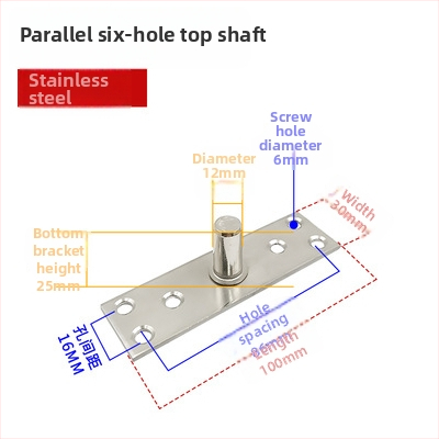 Set podových pružín pre rámové sklenené dvere: horná osová platňa, pevný náhon, horný T-typ jadro; Materiál: 304/201 nerezová oceľ alebo galvanizovaná oceľ; Štýl: moderný minimalizmus