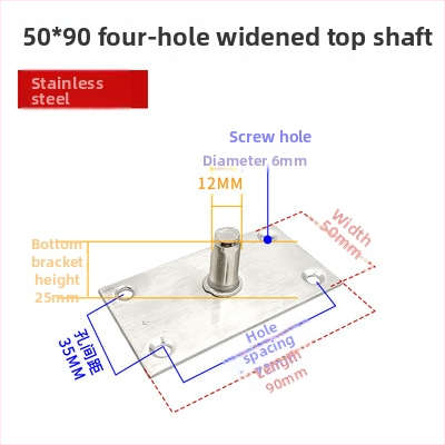 Set podových pružín pre rámové sklenené dvere: horná osová platňa, pevný náhon, horný T-typ jadro; Materiál: 304/201 nerezová oceľ alebo galvanizovaná oceľ; Štýl: moderný minimalizmus