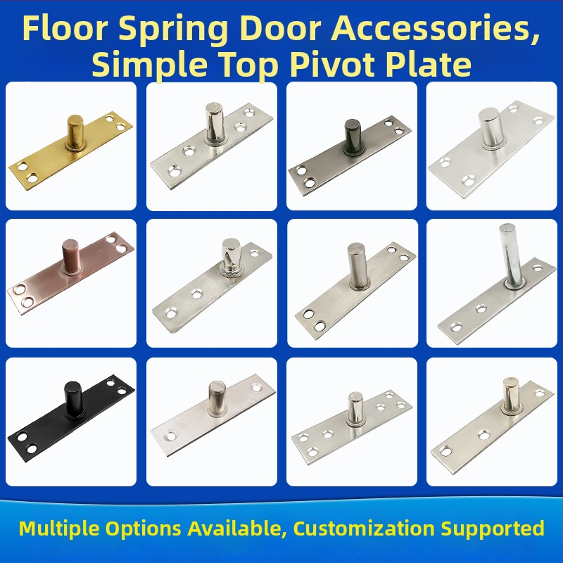 Set podových pružín pre rámové sklenené dvere: horná osová platňa, pevný náhon, horný T-typ jadro; Materiál: 304/201 nerezová oceľ alebo galvanizovaná oceľ; Štýl: moderný minimalizmus