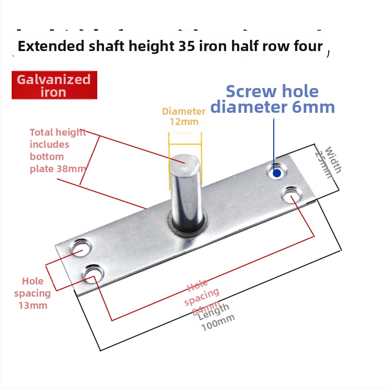 Set podových pružín pre rámové sklenené dvere: horná osová platňa, pevný náhon, horný T-typ jadro; Materiál: 304/201 nerezová oceľ alebo galvanizovaná oceľ; Štýl: moderný minimalizmus