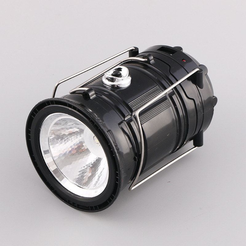 Lanternă LED pentru camping XINSITE/Xinster, 5W, 3.7V, încărcare solară și USB