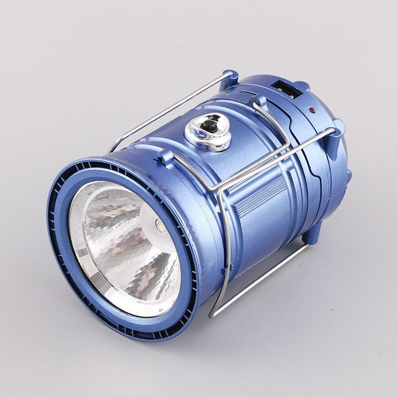 Lanternă LED pentru camping XINSITE/Xinster, 5W, 3.7V, încărcare solară și USB
