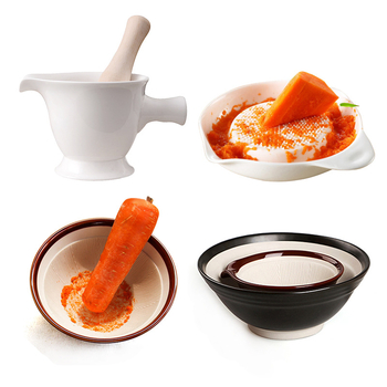 Chenhua керамична ръчна мелничка за бебешка храна и чесън — смилане на плодове, зеленчуци и оризова каша