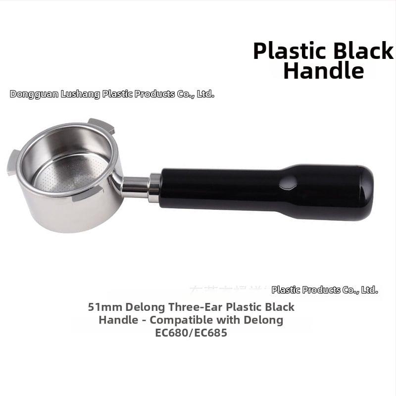 Λαβή πορτοφίλτερ χωρίς κάτω για κεφαλή E61, ανοξείδωτο ατσάλι με ξύλινο κράτημα, συμβατή με Delong, Platinum Rich και Aibao