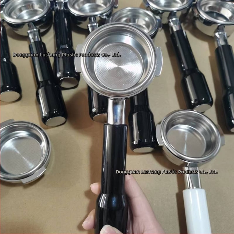 Λαβή πορτοφίλτερ χωρίς κάτω για κεφαλή E61, ανοξείδωτο ατσάλι με ξύλινο κράτημα, συμβατή με Delong, Platinum Rich και Aibao