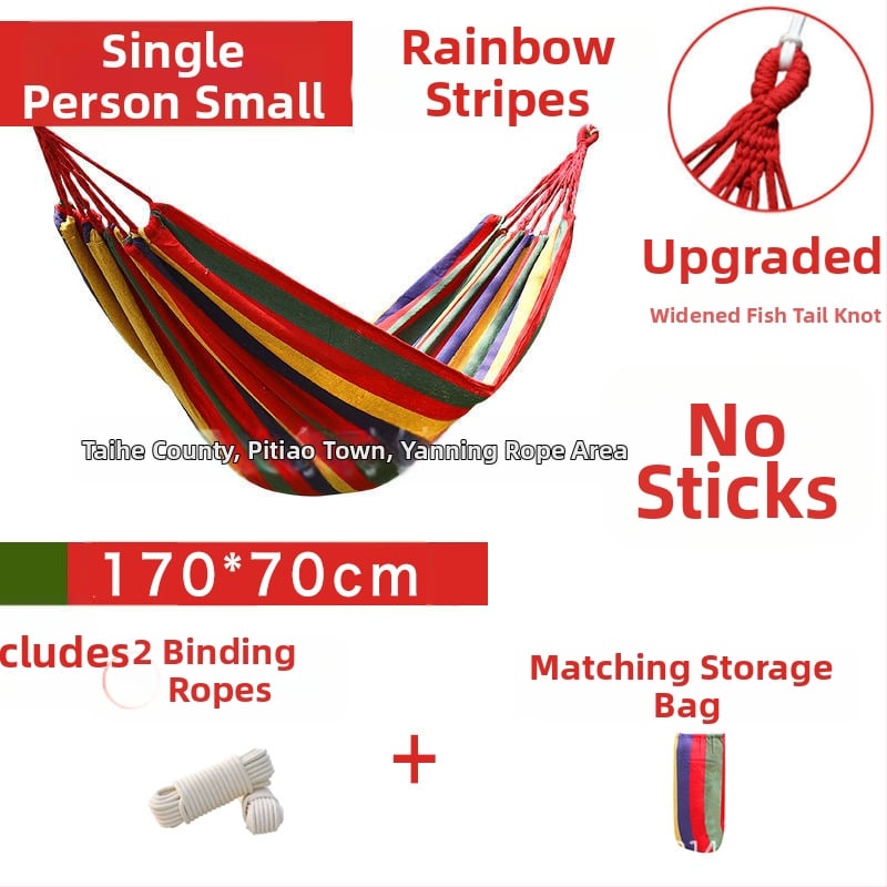 Függőágy – vászon, görbült rúd dizájn; Source márka; teherbírás 100–200 kg; tömeg 500–1500 g