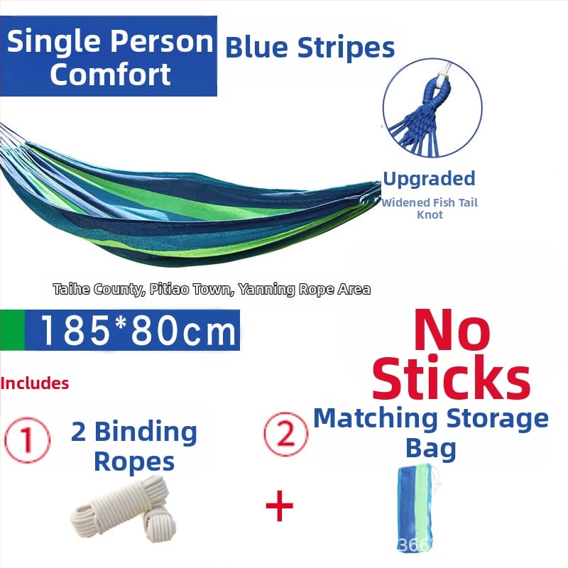 Függőágy – vászon, görbült rúd dizájn; Source márka; teherbírás 100–200 kg; tömeg 500–1500 g