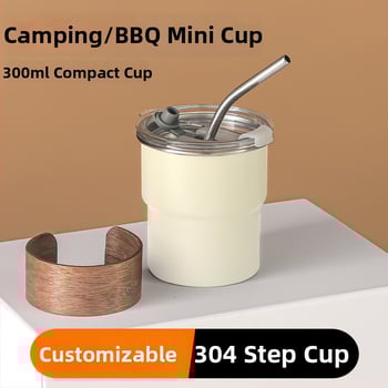 Персонализирана чаша за къмпинг от 304 неръждаема стомана, портативна с печатано лого, модел 01, тегло 60 g