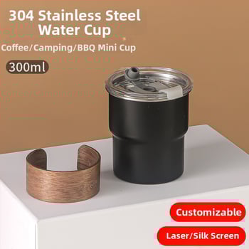 Персонализирана чаша за къмпинг от 304 неръждаема стомана, портативна с печатано лого, модел 01, тегло 60 g