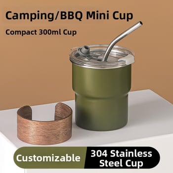 Персонализирана чаша за къмпинг от 304 неръждаема стомана, портативна с печатано лого, модел 01, тегло 60 g