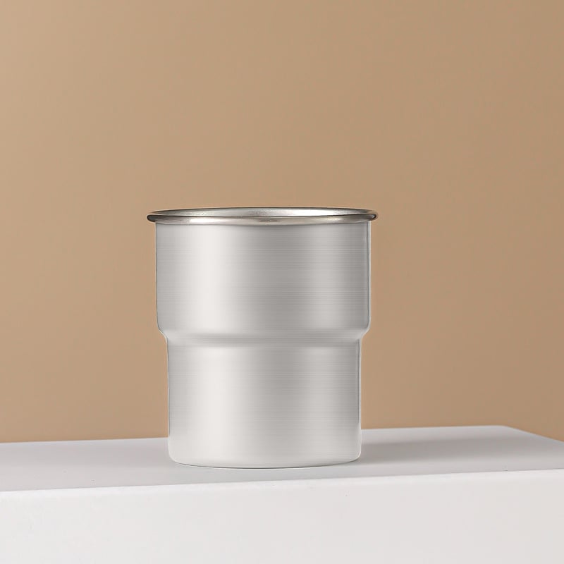 Персонализирана чаша за къмпинг от 304 неръждаема стомана, портативна с печатано лого, модел 01, тегло 60 g