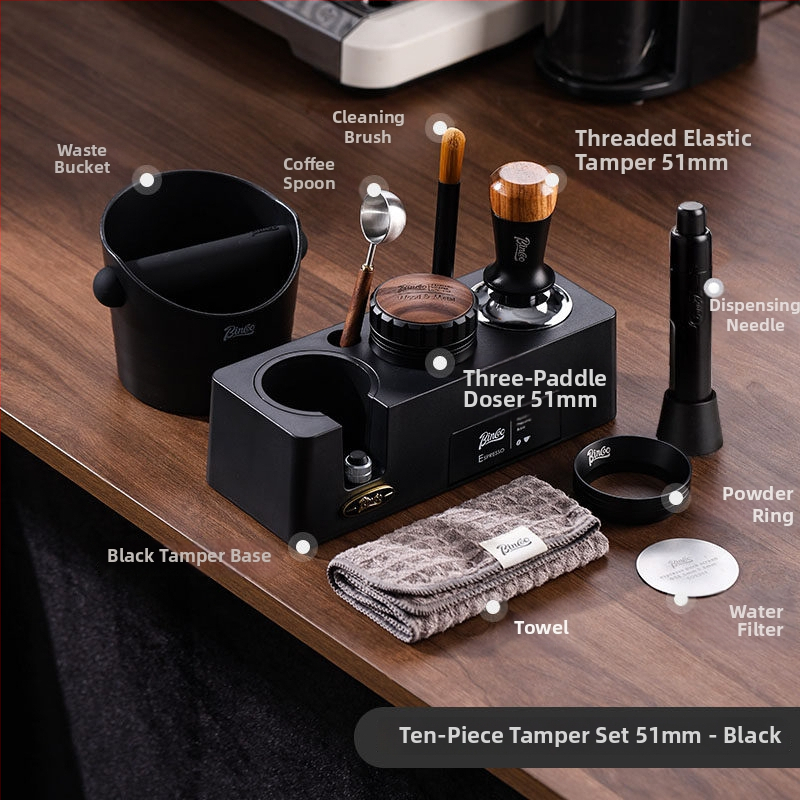 Sada tampérov na kávu (3 diely) — ABS materiál, americký štýl, prémium kvalita, vhodné do kancelárie alebo domáceho použitia