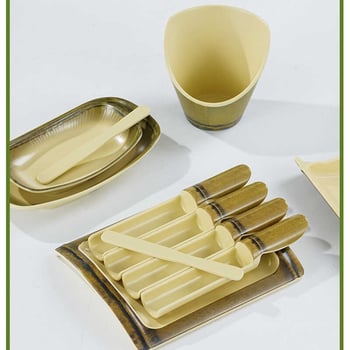 Μελαμινικός εργαλείος σχηματισμού κεφτέδων γαρίδας και ψαριού με σχεδιασμό μπαμπού σωλήνα, μη συμβατό με μικροκύματα