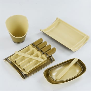 Μελαμινικός εργαλείος σχηματισμού κεφτέδων γαρίδας και ψαριού με σχεδιασμό μπαμπού σωλήνα, μη συμβατό με μικροκύματα