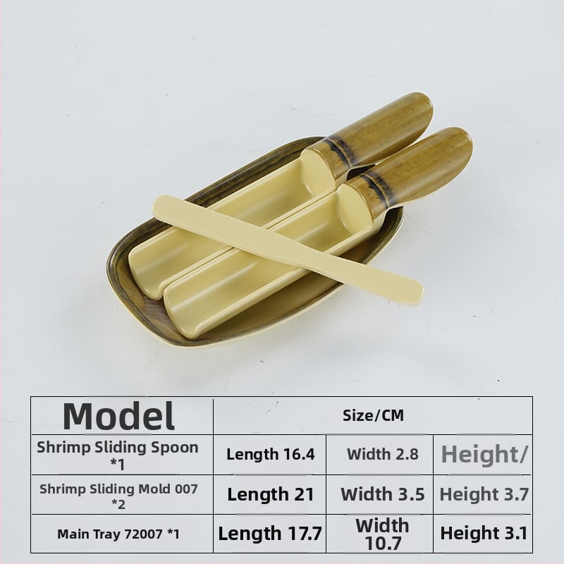 Μελαμινικός εργαλείος σχηματισμού κεφτέδων γαρίδας και ψαριού με σχεδιασμό μπαμπού σωλήνα, μη συμβατό με μικροκύματα