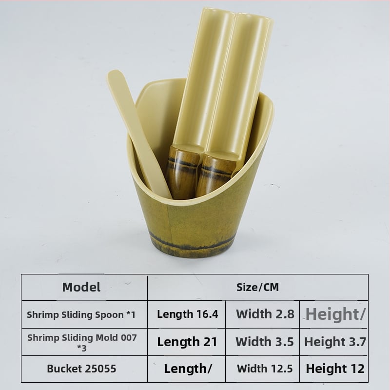 Μελαμινικός εργαλείος σχηματισμού κεφτέδων γαρίδας και ψαριού με σχεδιασμό μπαμπού σωλήνα, μη συμβατό με μικροκύματα