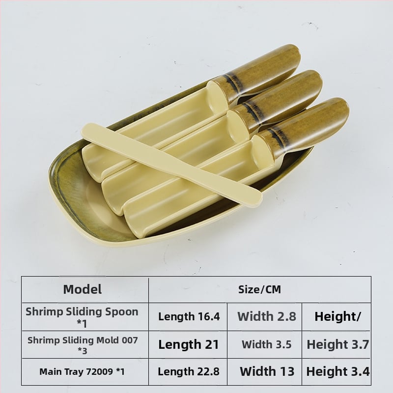 Μελαμινικός εργαλείος σχηματισμού κεφτέδων γαρίδας και ψαριού με σχεδιασμό μπαμπού σωλήνα, μη συμβατό με μικροκύματα