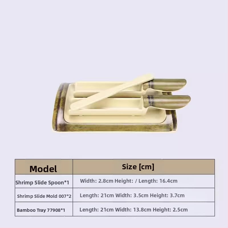 Μελαμινικός εργαλείος σχηματισμού κεφτέδων γαρίδας και ψαριού με σχεδιασμό μπαμπού σωλήνα, μη συμβατό με μικροκύματα