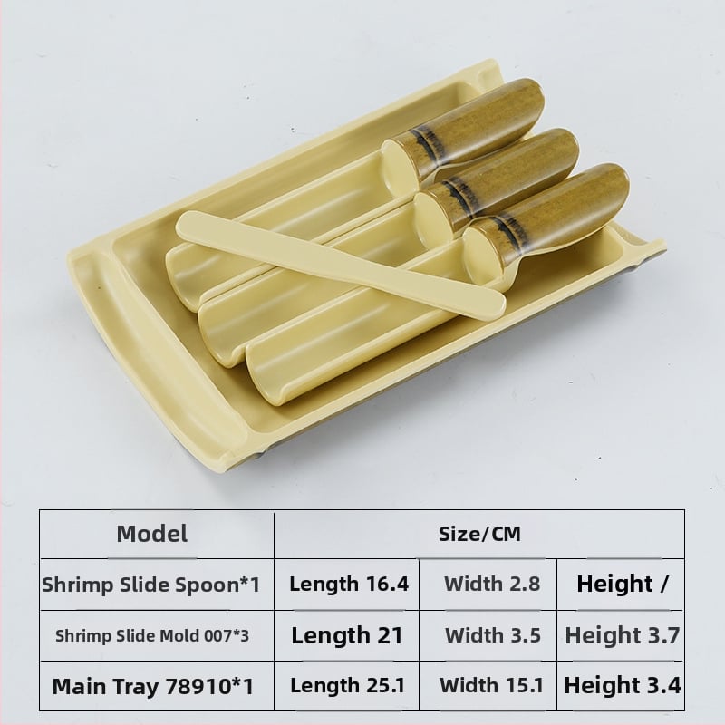 Μελαμινικός εργαλείος σχηματισμού κεφτέδων γαρίδας και ψαριού με σχεδιασμό μπαμπού σωλήνα, μη συμβατό με μικροκύματα