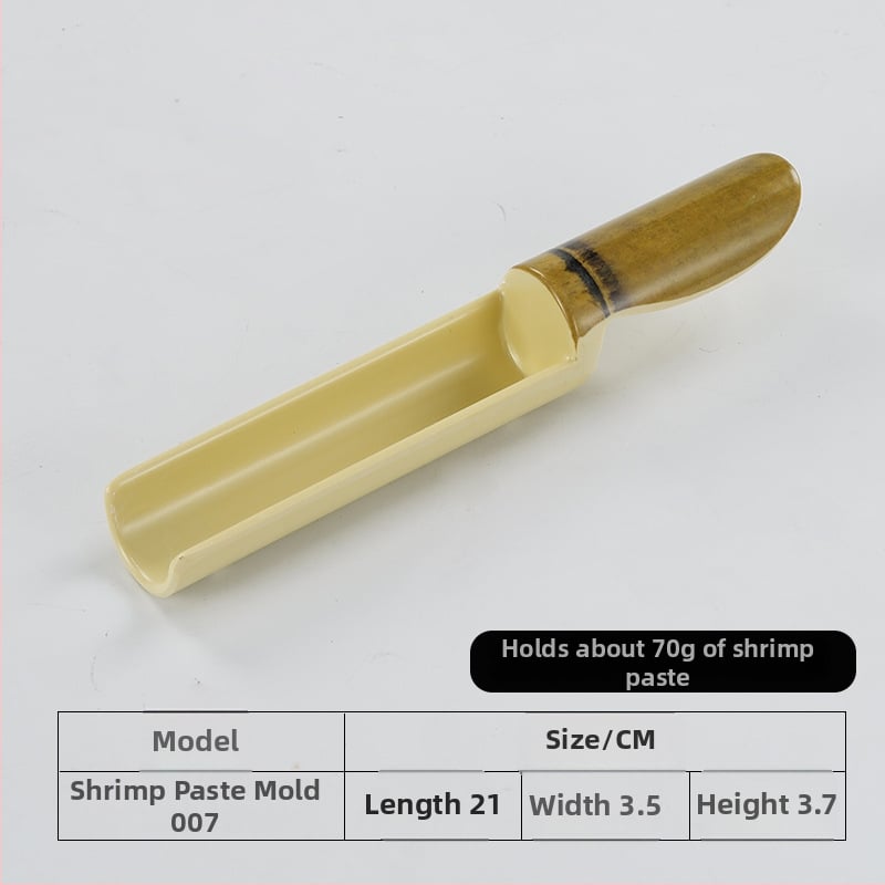 Μελαμινικός εργαλείος σχηματισμού κεφτέδων γαρίδας και ψαριού με σχεδιασμό μπαμπού σωλήνα, μη συμβατό με μικροκύματα