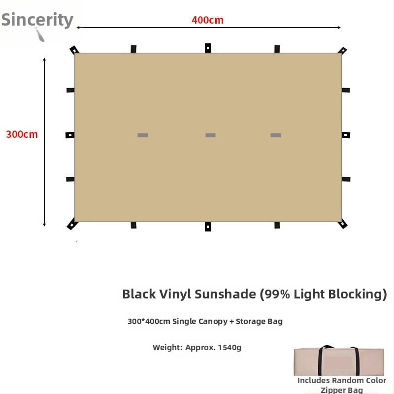 19-pontos piramisszerű kemping árnyékoló sátor (Xin ao, kód 0516, anyag: pamut, vízállóság: 3000–6000 mm, forma: négyzetes)