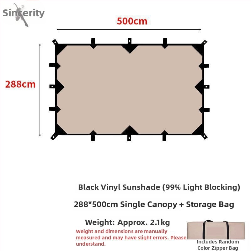 19-pontos piramisszerű kemping árnyékoló sátor (Xin ao, kód 0516, anyag: pamut, vízállóság: 3000–6000 mm, forma: négyzetes)