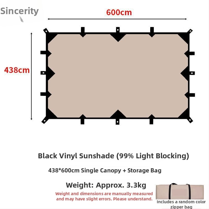 19-pontos piramisszerű kemping árnyékoló sátor (Xin ao, kód 0516, anyag: pamut, vízállóság: 3000–6000 mm, forma: négyzetes)