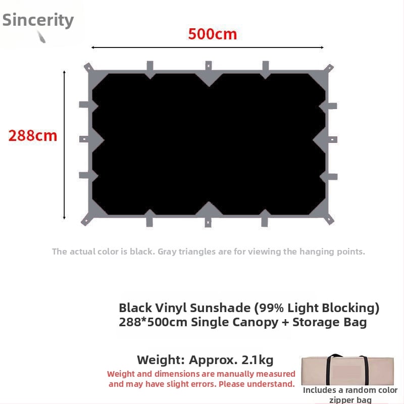 19-pontos piramisszerű kemping árnyékoló sátor (Xin ao, kód 0516, anyag: pamut, vízállóság: 3000–6000 mm, forma: négyzetes)