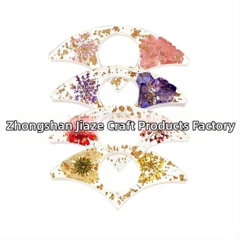 Jiaze – Szárított virágokkal ellátott könyvprés és hüvelykujj-tartó, műanyagból, antik stílusú, átlátszó modell, alap csomagolás