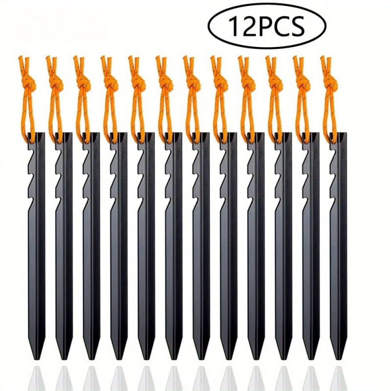 Alumínium ötvözetű sátorföld cövek - Nehéz kivitel, szélálló, kb. 160 g, Sátorhoz rögzítéshez