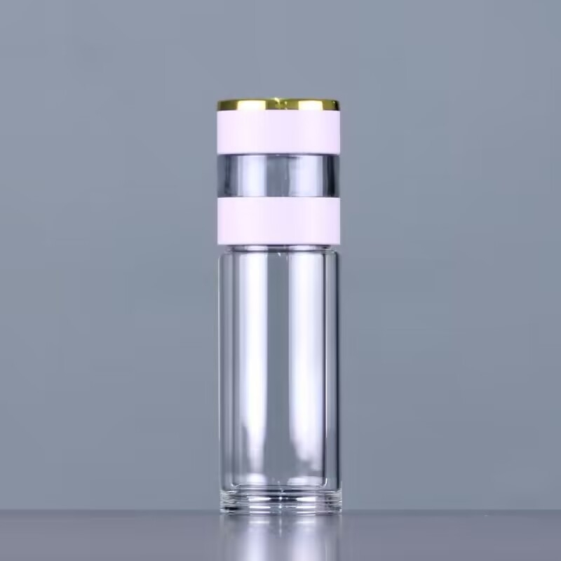 Κούπα τσαγιού με διπλό τοίχωμα από πυριτικό γυαλί, μονωμένη και ανθεκτική σε υψηλές θερμοκρασίες, περιλαμβάνει φίλτρο, μοντέρνος μινιμαλιστικός σχεδιασμός