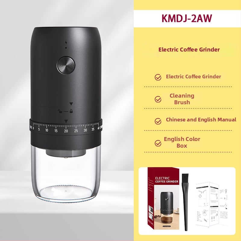 Ηλεκτρικός μύλος καφέ για κόκκους, επαναφορτιζόμενος, φορητός, στυλ Nordic (Υλικό: Πλαστικό; Βάρος: 420 g; Μάρκα: Klitong)