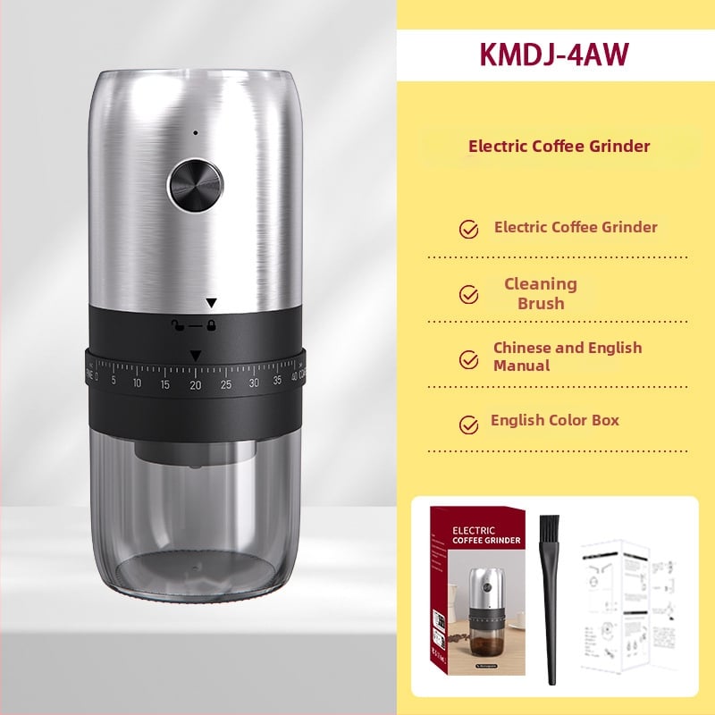 Ηλεκτρικός μύλος καφέ για κόκκους, επαναφορτιζόμενος, φορητός, στυλ Nordic (Υλικό: Πλαστικό; Βάρος: 420 g; Μάρκα: Klitong)