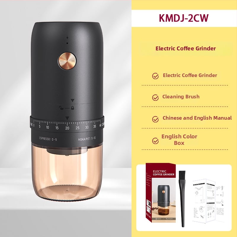 Ηλεκτρικός μύλος καφέ για κόκκους, επαναφορτιζόμενος, φορητός, στυλ Nordic (Υλικό: Πλαστικό; Βάρος: 420 g; Μάρκα: Klitong)