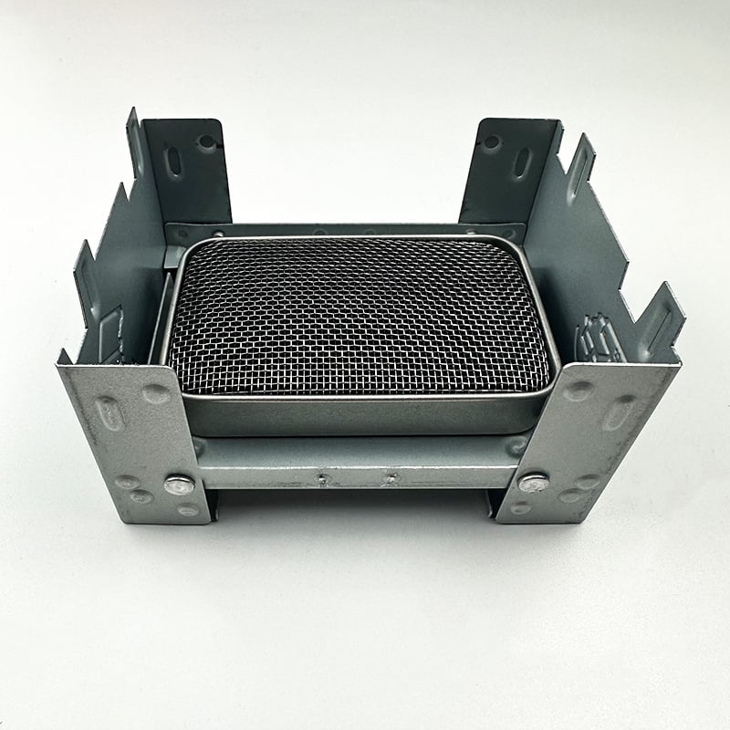 Преносима алкохолна печка за 1–2 души, ултралека, ветроустойчива, с поддържане на топлина; материал: неръждаема стомана; тегло 22 g