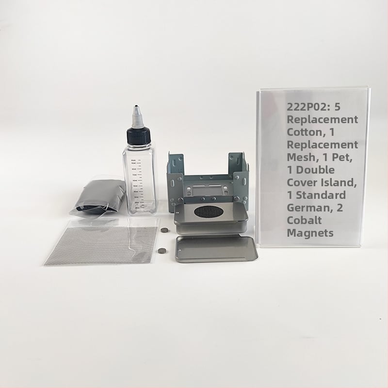 Преносима алкохолна печка за 1–2 души, ултралека, ветроустойчива, с поддържане на топлина; материал: неръждаема стомана; тегло 22 g