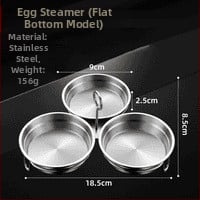 Φόρμα για ατμισμένα αυγά από ανοξείδωτο ατσάλι, σχήματος καρδιάς σε στρογγυλό σχέδιο, εργαλείο μαγειρέματος για βρεφικό φαγητό