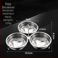 Φόρμα για ατμισμένα αυγά από ανοξείδωτο ατσάλι, σχήματος καρδιάς σε στρογγυλό σχέδιο, εργαλείο μαγειρέματος για βρεφικό φαγητό