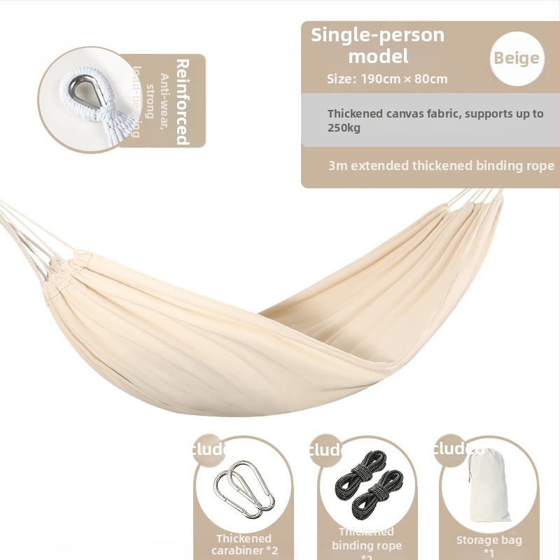 Beltéri/kültéri függőszék — kanvas felület, maximális teherbírás 300 kg, súly 1,5 kg, márka Happy travel, eredet Anhui