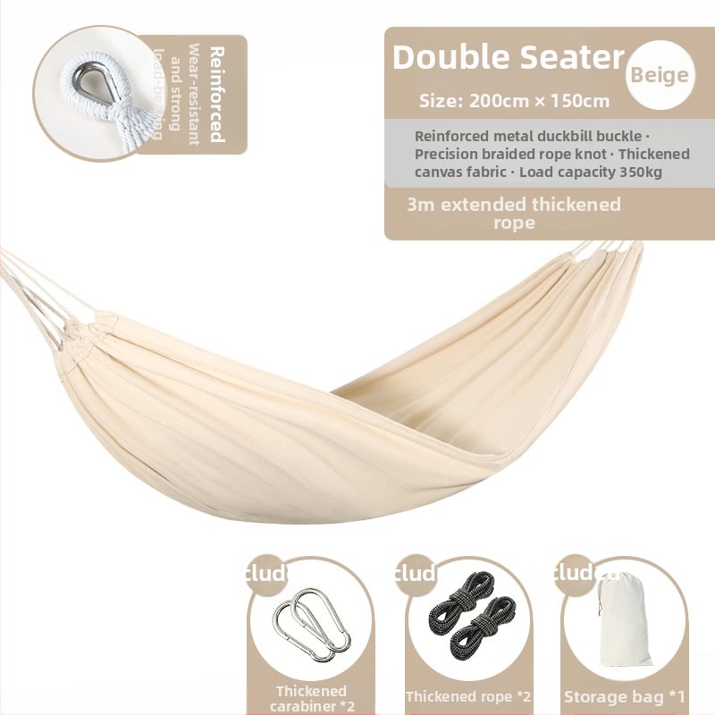 Beltéri/kültéri függőszék — kanvas felület, maximális teherbírás 300 kg, súly 1,5 kg, márka Happy travel, eredet Anhui