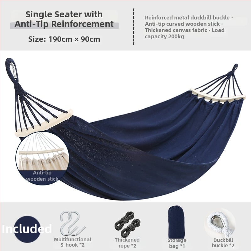 Beltéri/kültéri függőszék — kanvas felület, maximális teherbírás 300 kg, súly 1,5 kg, márka Happy travel, eredet Anhui