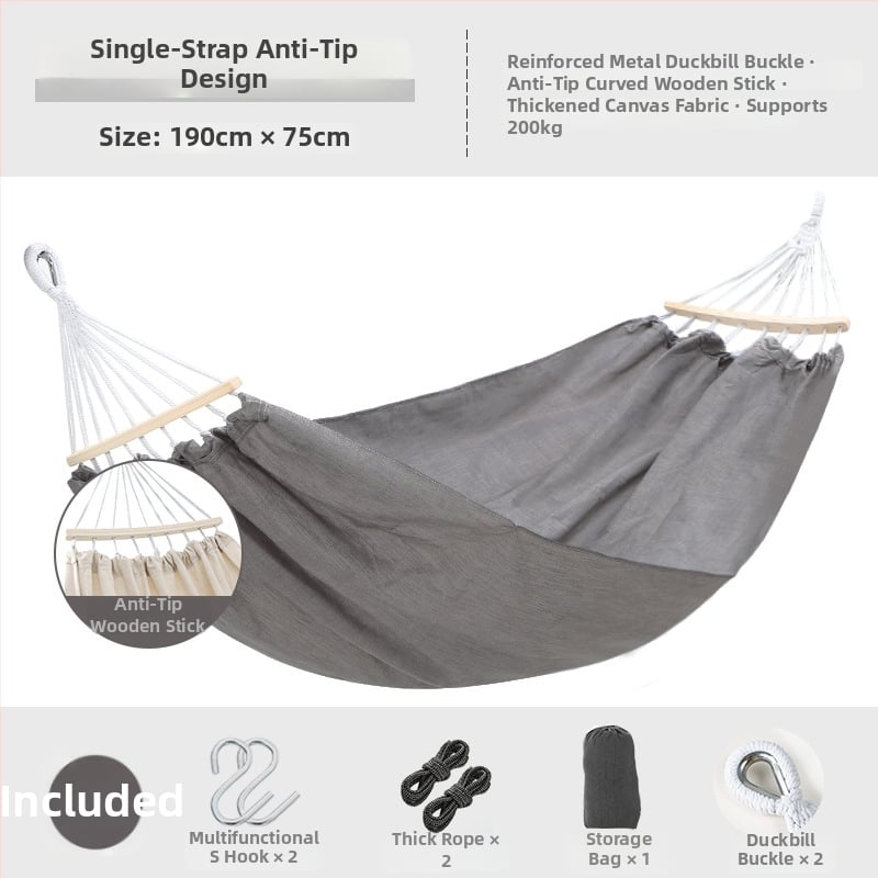 Beltéri/kültéri függőszék — kanvas felület, maximális teherbírás 300 kg, súly 1,5 kg, márka Happy travel, eredet Anhui