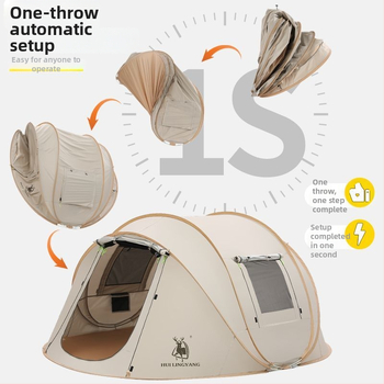 Pyramidová stan na kempovanie, jednovrstvá, ručné zostavenie, polyesterový vonkajší materiál, vodotesnosť 2000–3000 mm