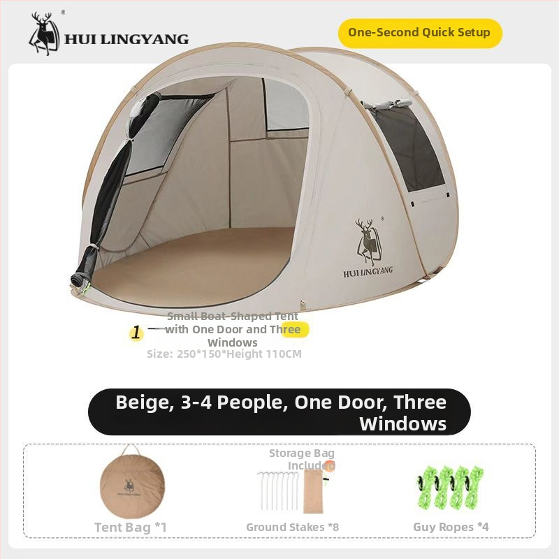 Pyramidová stan na kempovanie, jednovrstvá, ručné zostavenie, polyesterový vonkajší materiál, vodotesnosť 2000–3000 mm