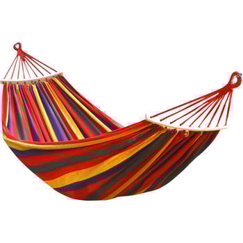 Kültéri vászon-hamakus hintaszék, megerősített kivitel, teherbírás 300 kg, tömeg 1,5 kg, kempingezéshez