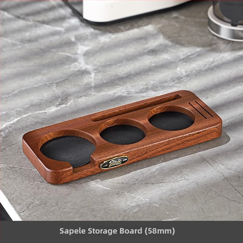 Bincoo baza za pohranu stroja za kavu s orahovim drvom i metalnim dijelovima | kod proizvoda Gykf1043 | stil: lagani luksuz retro | prikladno za ured i dom