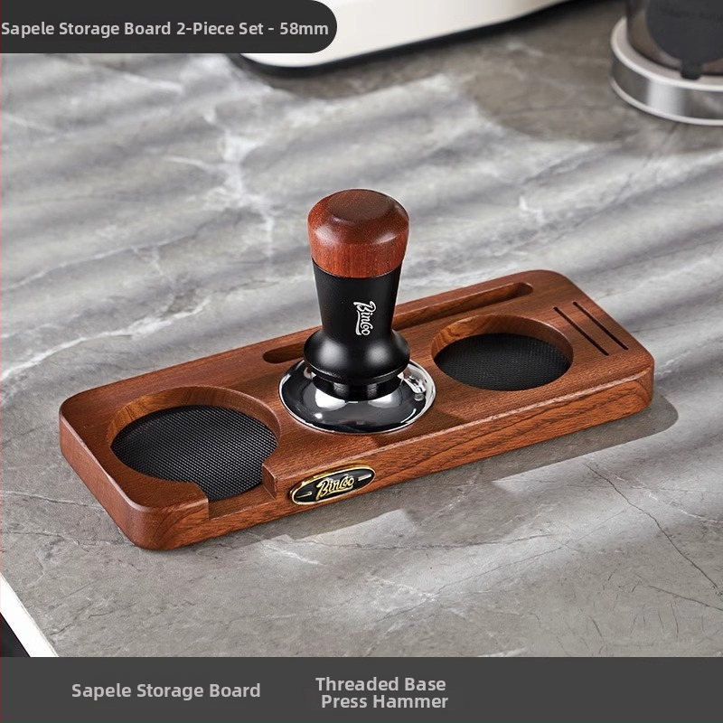 Bincoo baza za pohranu stroja za kavu s orahovim drvom i metalnim dijelovima | kod proizvoda Gykf1043 | stil: lagani luksuz retro | prikladno za ured i dom