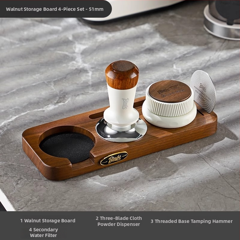 Bincoo baza za pohranu stroja za kavu s orahovim drvom i metalnim dijelovima | kod proizvoda Gykf1043 | stil: lagani luksuz retro | prikladno za ured i dom